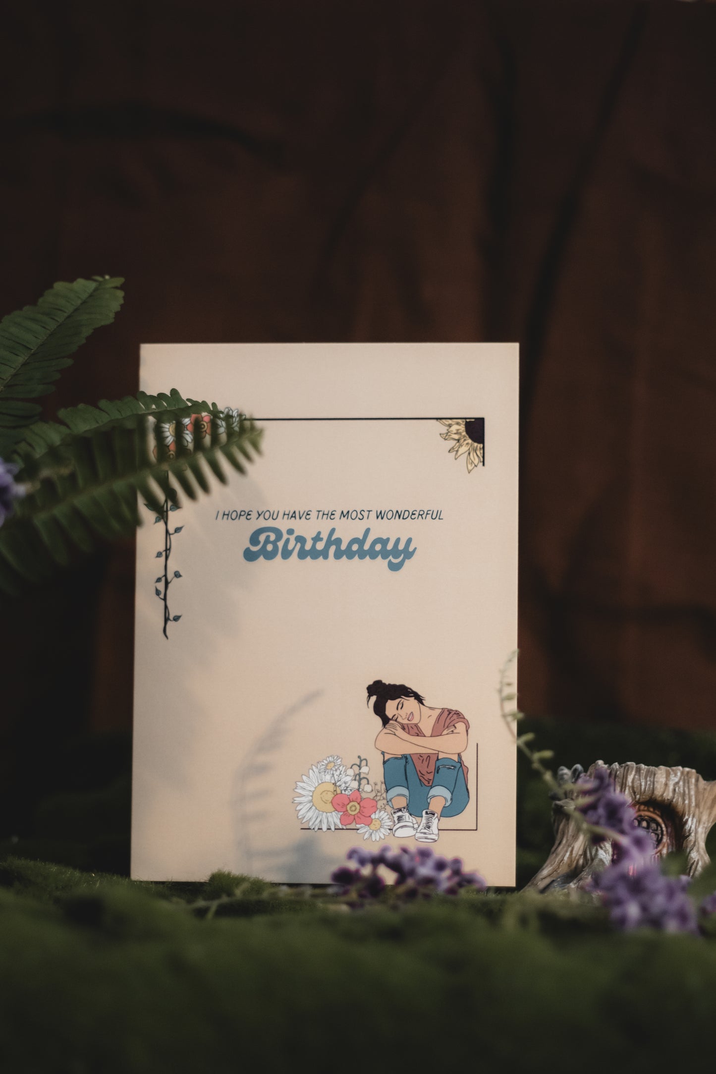 Birthday Card - Garden Girl