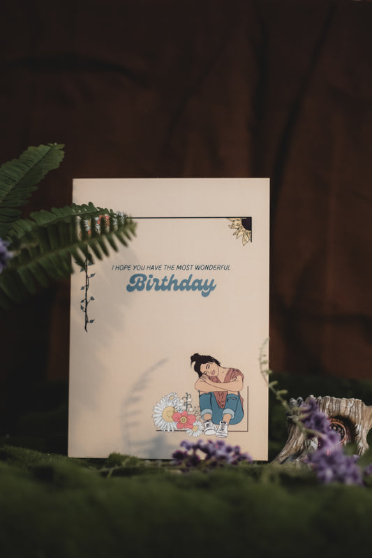 Birthday Card - Garden Girl