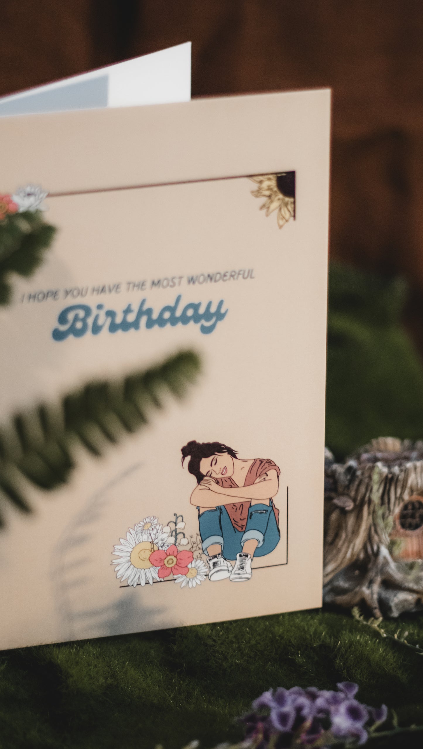 Birthday Card - Garden Girl