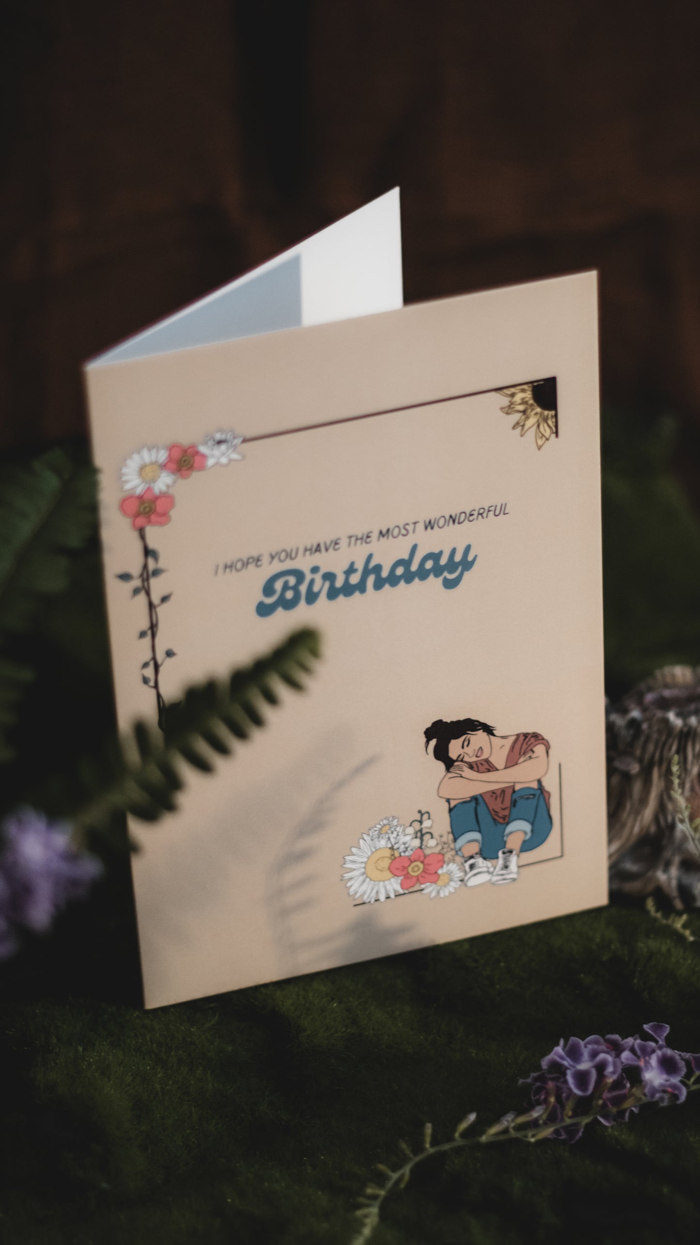Birthday Card - Garden Girl
